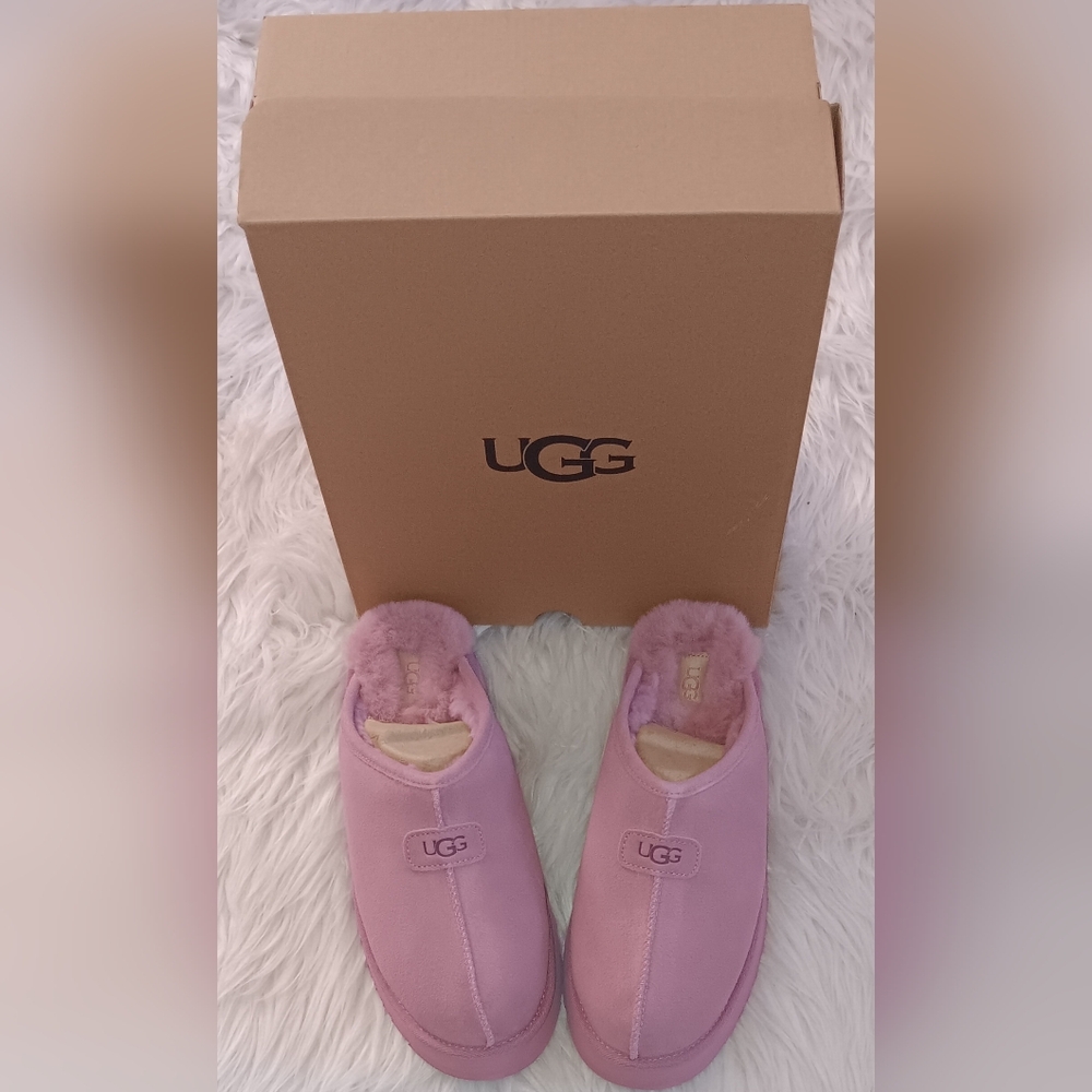 UGG DISQUETTE DUSTY ORCHID SUEDE SHEEPSKIN WOMEN'S SLIPPERS US SIZE 10-NIB